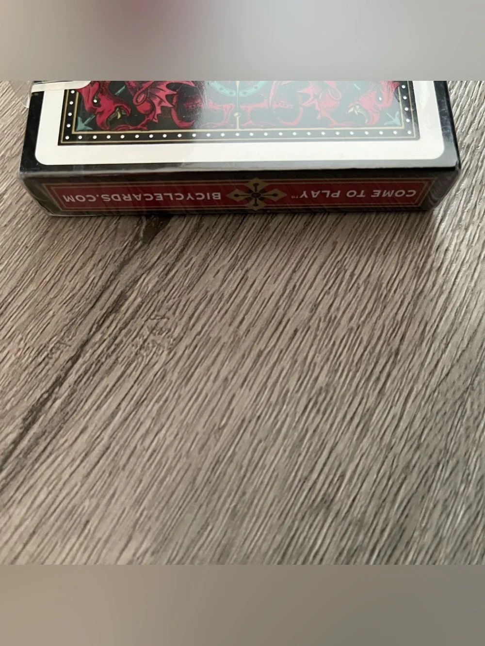 Bicycle Dragon Back Playing Cards- Burgundy Red sealed New Fell Deck Game